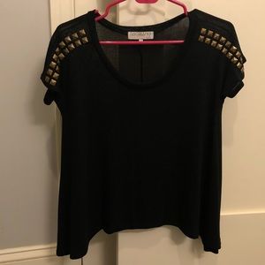 Urban Outfitters (UO) Black Top with Gold Studs